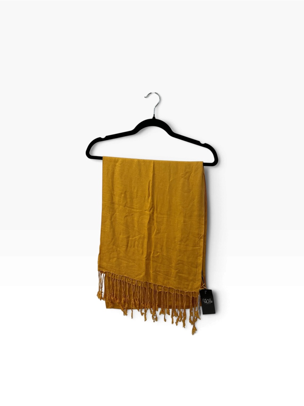 NWT Cleo & Noah Marigold Yellow Fringe 100% Viscose Pashmina Scarf